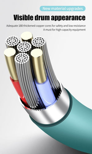 Câble 3 en 1 pour recharge rapide smartphone usb-c / micro / iPhone "OLAF - USB 3A" - | Planète Rando