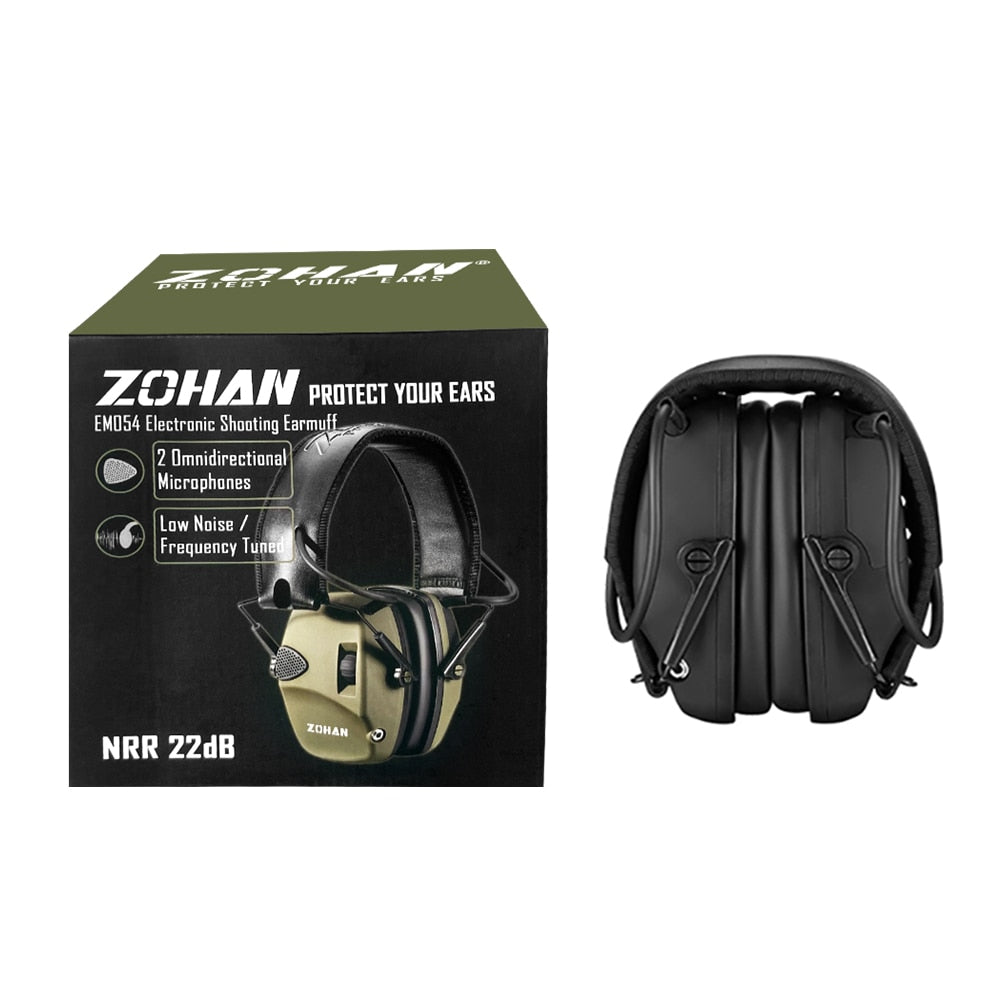 Casque anti-bruit professionnel NRR 22dB avec prise d'entrée audio jack 3,5 mm "Zohan - EM026" - Noir + boite | Planète Rando