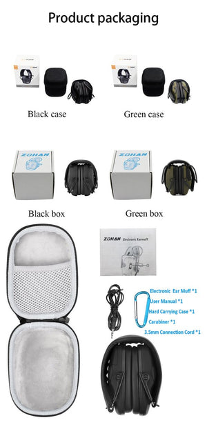 Casque anti-bruit professionnel NRR 22dB avec prise d'entrée audio jack 3,5 mm "Zohan - EM026" - | Planète Rando