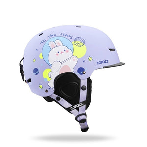 Casque de ski moulé intégralement pour enfants / adultes 51-58cm "COPOZZ - Fuzz" - Moon rabbit / S | Planète Rando