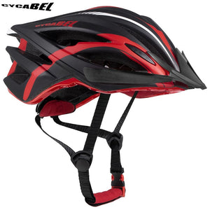 Casque de vélo moulé & ultraléger 250g "Cycabel - V114" - V114 Red Black / L56-62CM | Planète Rando