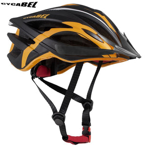 Casque de vélo moulé & ultraléger 250g "Cycabel - V114" - V114 Orange Black / L56-62CM | Planète Rando