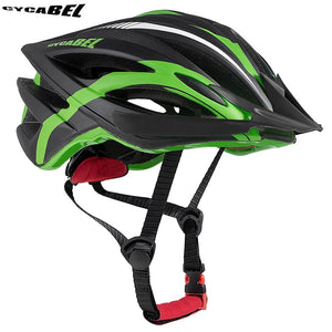 Casque de vélo moulé & ultraléger 250g "Cycabel - V114" - V114 Green Black / L56-62CM | Planète Rando