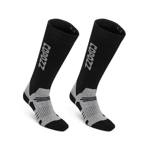 Chaussettes de ski thermiques en laine merinos pour homme et femme "COPOZZ - Ski socks" - Noir / S | Planète Rando
