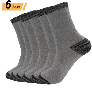 Chaussettes de sport / randonnée en coton lot de 6 paires 38-48 "ZYCSNH - D789" - Gris foncé / 43-48 | Planète Rando