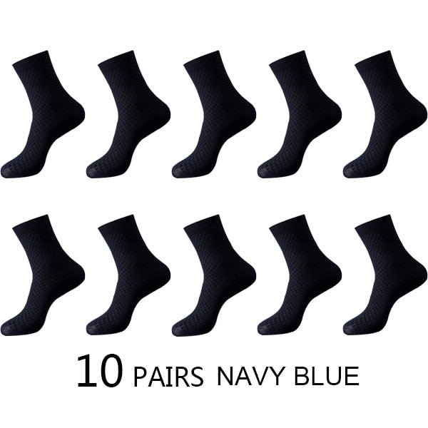 Chaussettes en fibre de bambou / lot de 10 pairs pour homme "ZTOET - Bamboo" - 10 bleu navy | Planète Rando