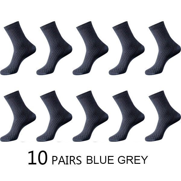 Chaussettes en fibre de bambou / lot de 10 pairs pour homme "ZTOET - Bamboo" - 10 gris fonc | Planète Rando