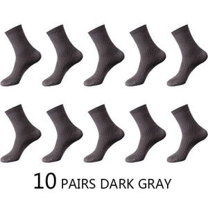Chaussettes en fibre de bambou / lot de 10 pairs pour homme "ZTOET - Bamboo" - 10 gris foncé | Planète Rando