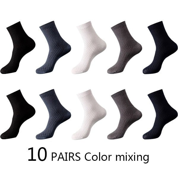 Chaussettes en fibre de bambou / lot de 10 pairs pour homme "ZTOET - Bamboo" - 10 multicouleur | Planète Rando