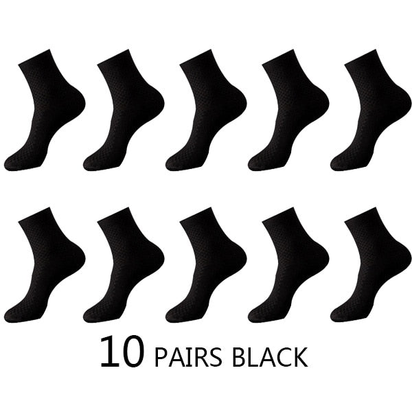 Chaussettes en fibre de bambou / lot de 10 pairs pour homme "ZTOET - Bamboo" - 10 noir | Planète Rando