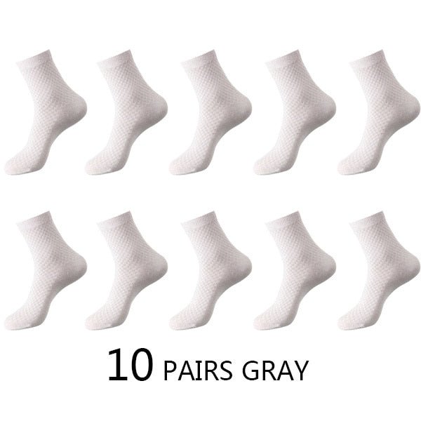 Chaussettes en fibre de bambou / lot de 10 pairs pour homme "ZTOET - Bamboo" - 10 gris | Planète Rando
