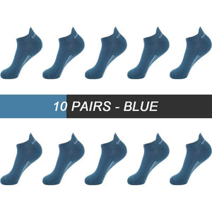 Chaussettes respirantes en coton, lot de 10 paires "ZTOET - Sport" - 10 bleu / 38-43 | Planète Rando