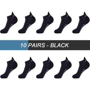 Chaussettes respirantes en coton, lot de 10 paires "ZTOET - Sport" - 10 noir / 38-43 | Planète Rando