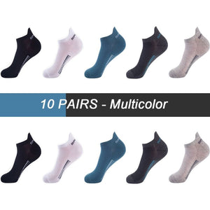 Chaussettes respirantes en coton, lot de 10 paires "ZTOET - Sport" - 10 multicouleur / 38-43 | Planète Rando