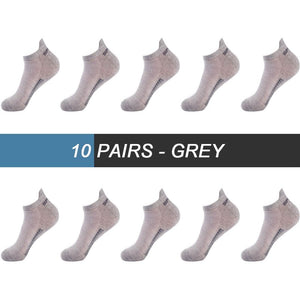 Chaussettes respirantes en coton, lot de 10 paires "ZTOET - Sport" - 10 gris / 38-43 | Planète Rando
