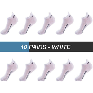 Chaussettes respirantes en coton, lot de 10 paires "ZTOET - Sport" - 10 blanc / 38-43 | Planète Rando