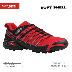 Chaussures de course / randonnée antidérapantes, résistantes à l'eau "Grand Attack - Softshell 30597" - | Planète Rando