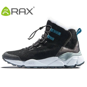Chaussures de randonnée en cuir véritable chaudes et imperméables pour homme "Rax - Warm" - Noir / 39 | Planète Rando