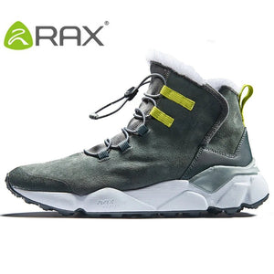 Chaussures de randonnée en cuir véritable chaudes et imperméables pour homme "Rax - Warm" - Gris / 39 | Planète Rando