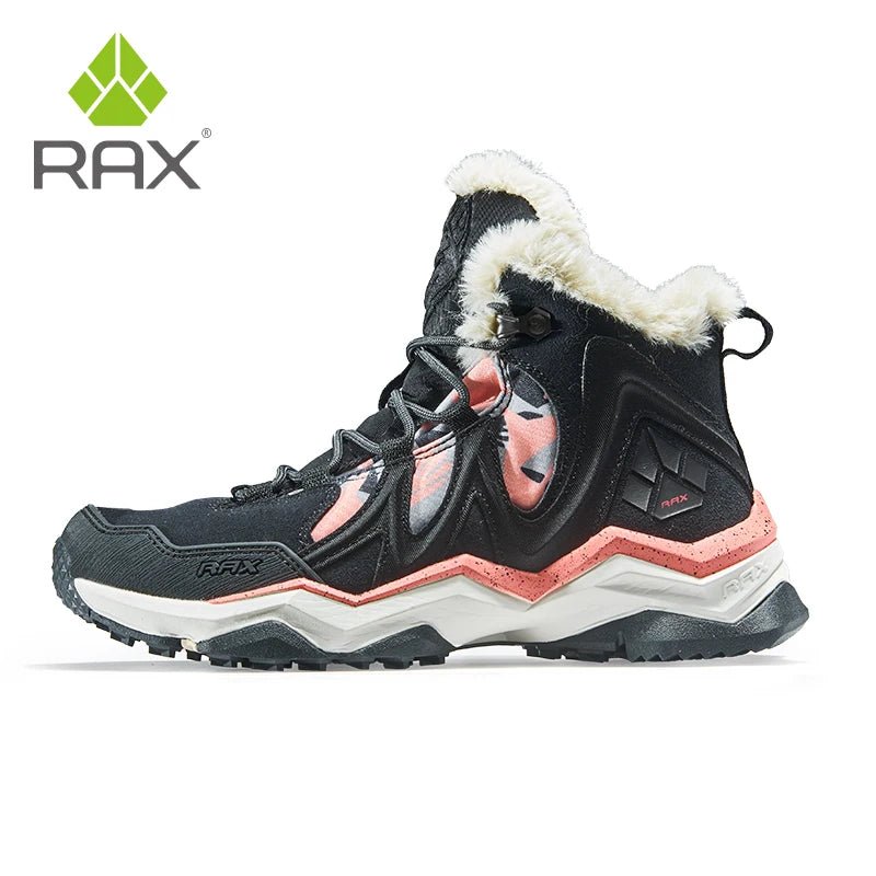 Chaussures de randonnée imperméables avec doublure polaire "Rax - Winter Hiking" - Noir-rose / 39 | Planète Rando