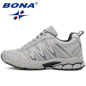 Chaussures running / sport très confortables pour femme "Bona - DMX" - Gris clair / 35 | Planète Rando