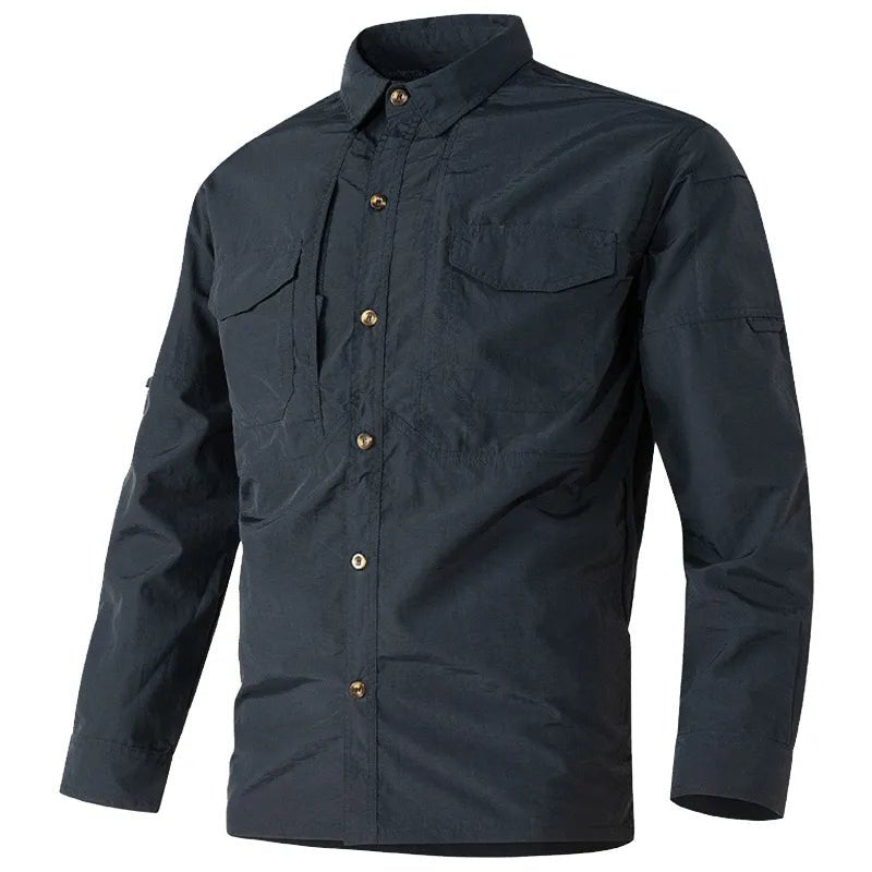 Chemise cargo style SWAT pour homme "UETEEY - 8869" - Bleu foncé / M | Planète Rando
