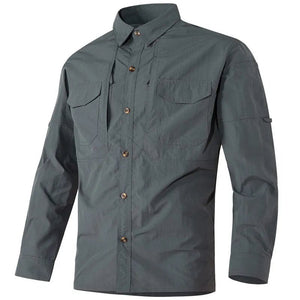 Chemise cargo style SWAT pour homme "UETEEY - 8869" - Gris foncé / M | Planète Rando