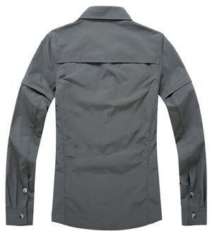 Chemise de randonnée 2 en 1 avec manches longues amovible pour femme "MountainSkin - RW092" - | Planète Rando