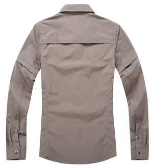 Chemise de randonnée 2 en 1 avec manches longues amovible pour femme "MountainSkin - RW092" - | Planète Rando