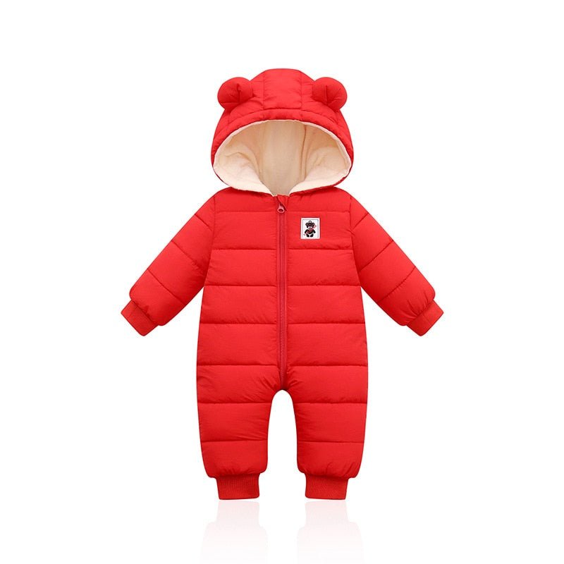 Combinaison / barboteuse d'hiver pour bébé 0-12 mois "LZH – The Bear" - Red / 0-3 mois | Planète Rando