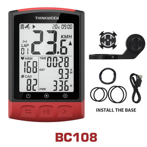 Compteur de vitesse & de puissance GPS / BEIDOU sans-fil BLE 5.0 ANT+ 68g "ThinkRider - BC108" - BC108 | Planète Rando
