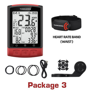 Compteur de vitesse & de puissance GPS / BEIDOU sans-fil BLE 5.0 ANT+ 68g "ThinkRider - BC108" - Package 3 | Planète Rando