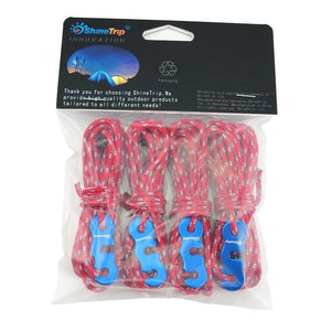Corde à vent réfléchissante 4x4m 3mm "HONEVER - ShineTrip" - Rouge | Planète Rando
