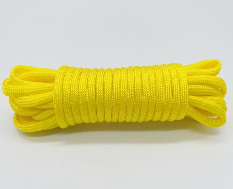 Cordon de parachute 550 à 7 brins 4mm "Loogu – Paracorde bushcraft" - Jaune / 5M | Planète Rando