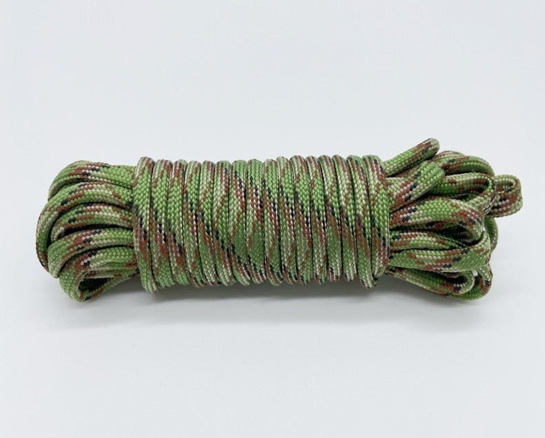 Cordon de parachute 550 à 7 brins 4mm "Loogu – Paracorde bushcraft" - Vert camo / 5M | Planète Rando