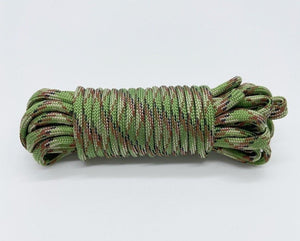 Cordon de parachute 550 à 7 brins 4mm "Loogu – Paracorde bushcraft" - Vert camo / 5M | Planète Rando