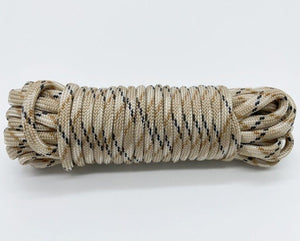Cordon de parachute 550 à 7 brins 4mm "Loogu – Paracorde bushcraft" - Desert Camouflage / 5M | Planète Rando