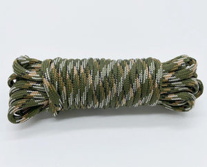 Cordon de parachute 550 à 7 brins 4mm "Loogu – Paracorde bushcraft" - Camouflage / 5M | Planète Rando