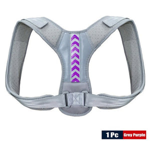 Correcteur de posture ajustable pour le dos, les épaules et la colonne vertébrale "Sposafe - Activ'sport" - Gris-violet / S | Planète Rando