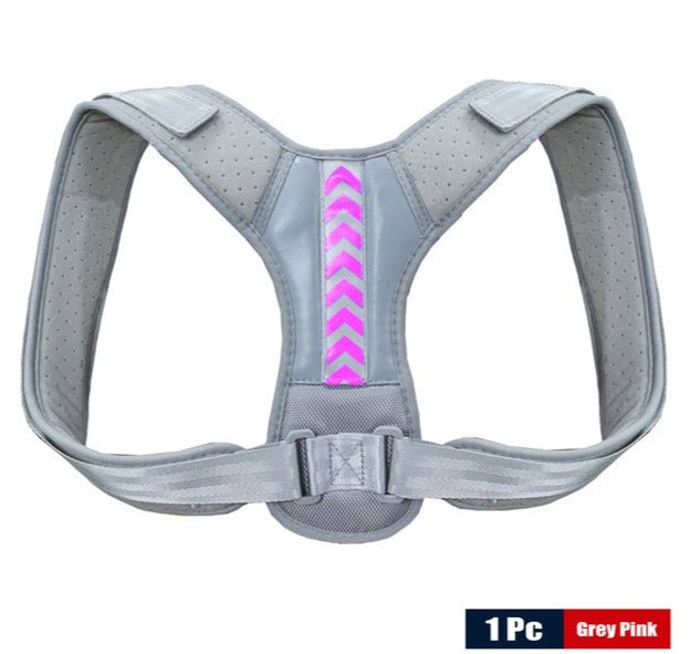 Correcteur de posture ajustable pour le dos, les épaules et la colonne vertébrale "Sposafe - Activ'sport" - Gris-rose / S | Planète Rando