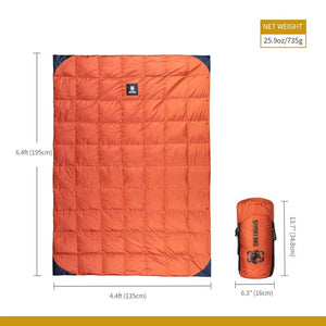 Couverture de camping ultralight en duvet de canard 735g 5 °C "OneTigris - Snap buttons" - | Planète Rando