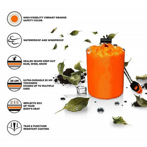 Couverture de survie en Mylar / sac de couche d'urgence imperméable "Bivy bag" - | Planète Rando