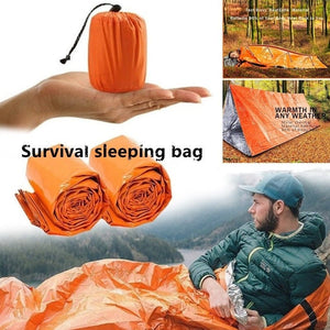 Couverture de survie en Mylar / sac de couche d'urgence imperméable "Bivy bag" - | Planète Rando