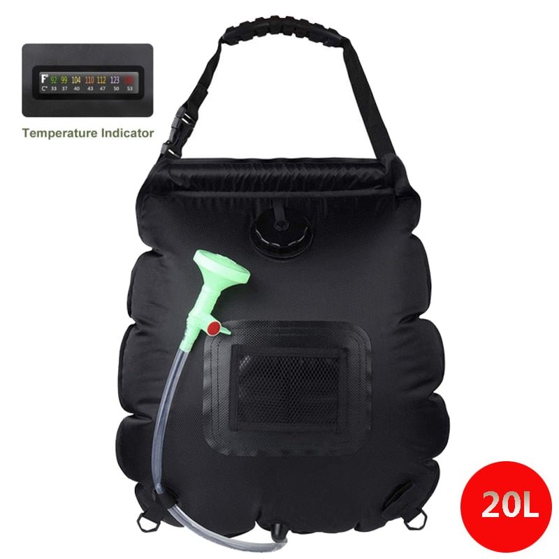 Douche solaire de camping 20L "Gnyll - pocket shower" - Noir | Planète Rando