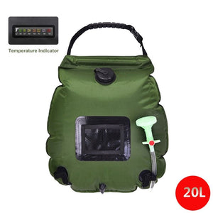 Douche solaire de camping 20L "Gnyll - pocket shower" - Vert | Planète Rando