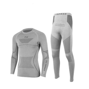 Ensemble de sous-vêtements en thermolite pour homme "COPOZZ – Sportswear 22308" - Gris / S | Planète Rando