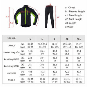 Ensemble hiver de cyclisme veste imperméable et pantalon thermique "ARSUXEO - 20AT" - | Planète Rando