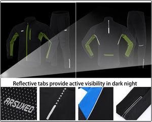 Ensemble hiver de cyclisme veste imperméable et pantalon thermique "ARSUXEO - 20AT" - | Planète Rando