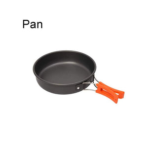 Ensemble kit de cuisine popote camping en aluminium "LISM - Outdoor kit" - Poele | Planète Rando