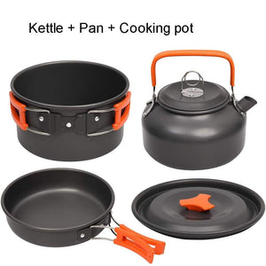 Ensemble kit de cuisine popote camping en aluminium "LISM - Outdoor kit" - Kit 3 pcs | Planète Rando